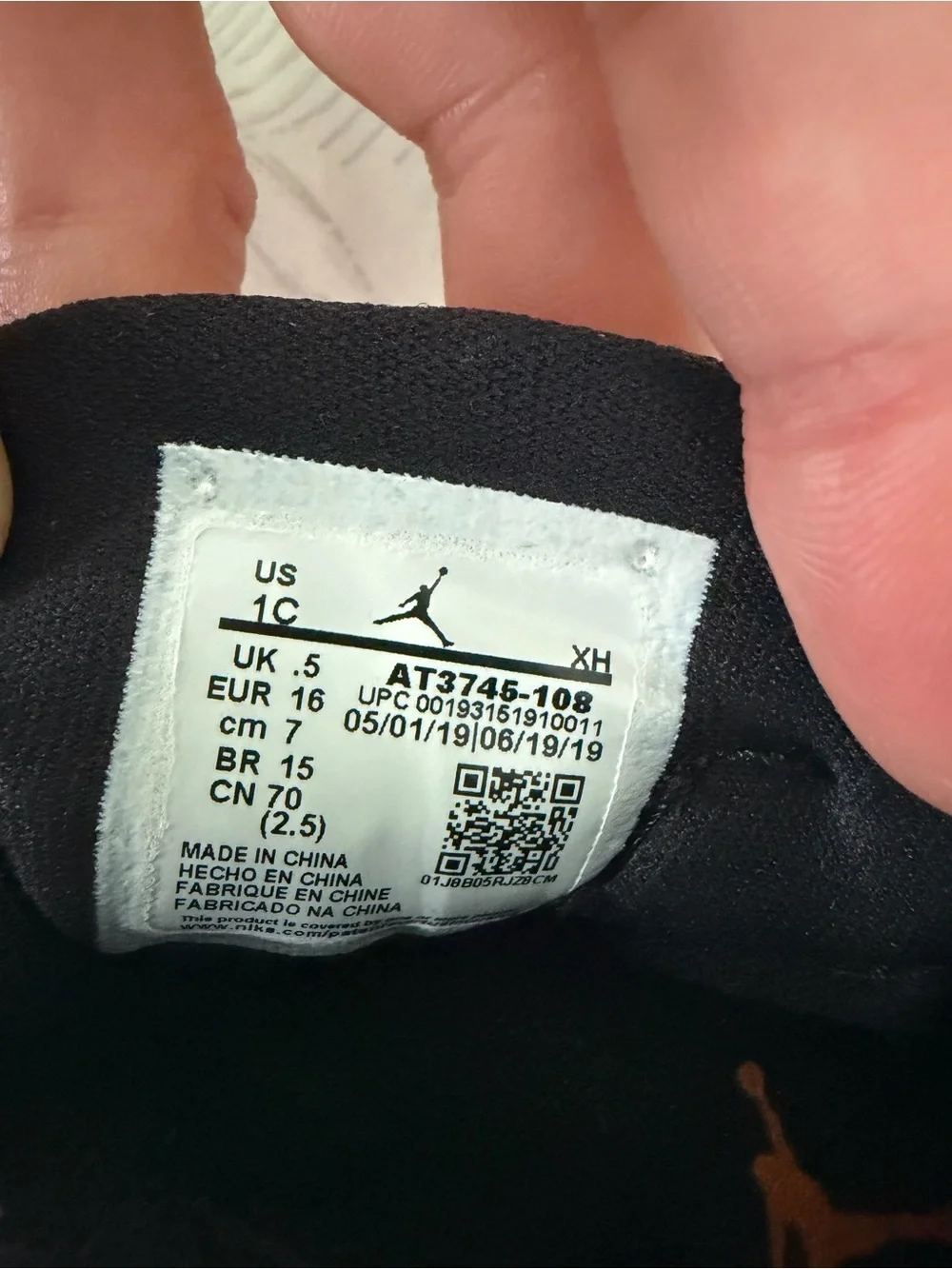 Nike size 1c